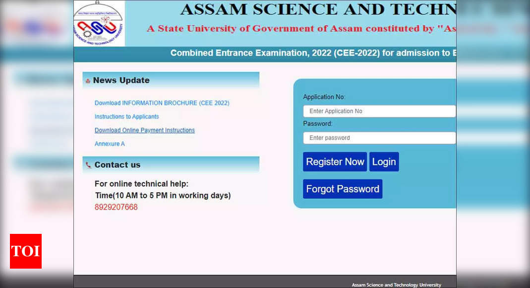 Assam CEE 2022 application process begins at astu.ac.in apply