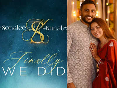 Sonalee Kulkarni gets married again to husband Kunal Benodekar on their first wedding anniversary; read post