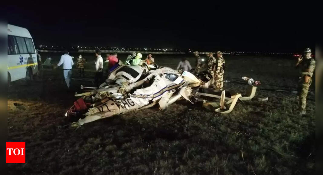 Chhattisgarh govt helicopter crashes at Raipur airport