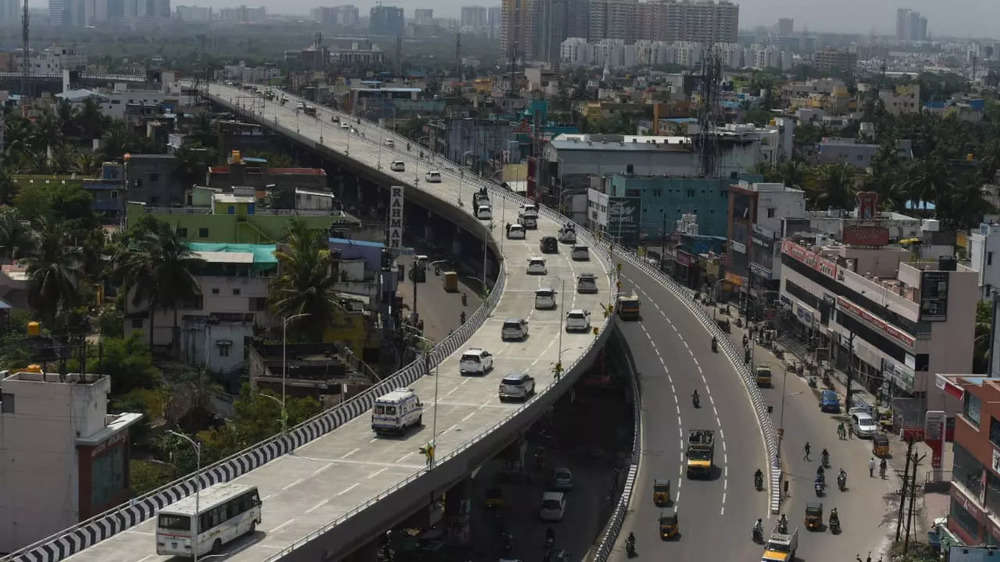 Photos of Chennai's longest flyover