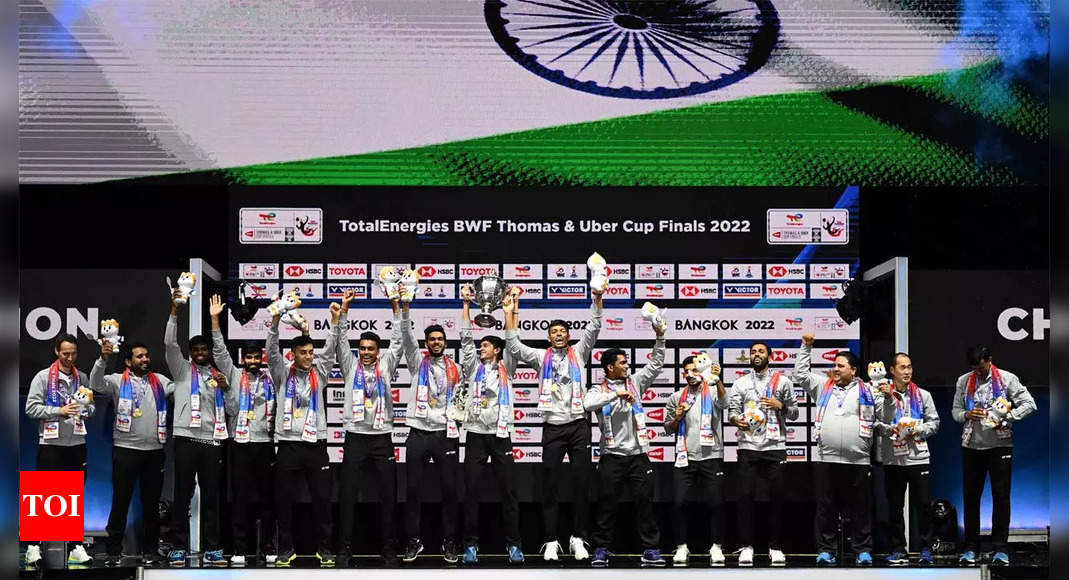 Historic title triumph: India stun Indonesia 3-0 to win Thomas Cup | Badminton News – Times of India