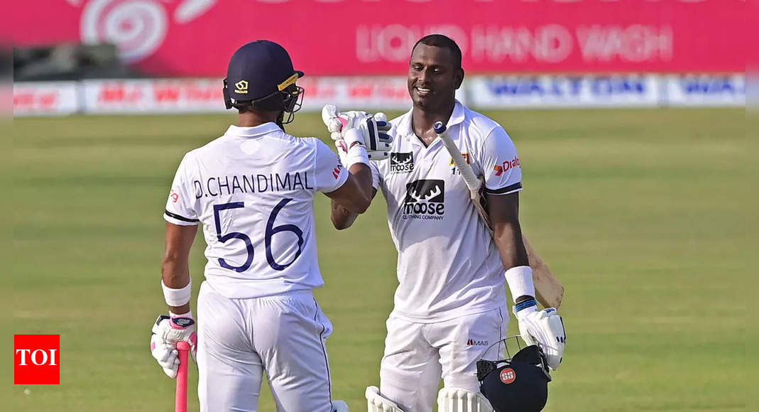 1st Test, Day 1: Ton-up Angelo Mathews steers Sri Lanka to 258/4 against Bangladesh | Cricket News – Times of India