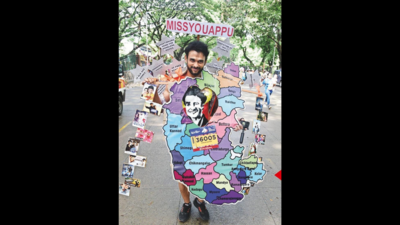 Man from Odisha pays tribute to Puneeth Rajkumar at marathon