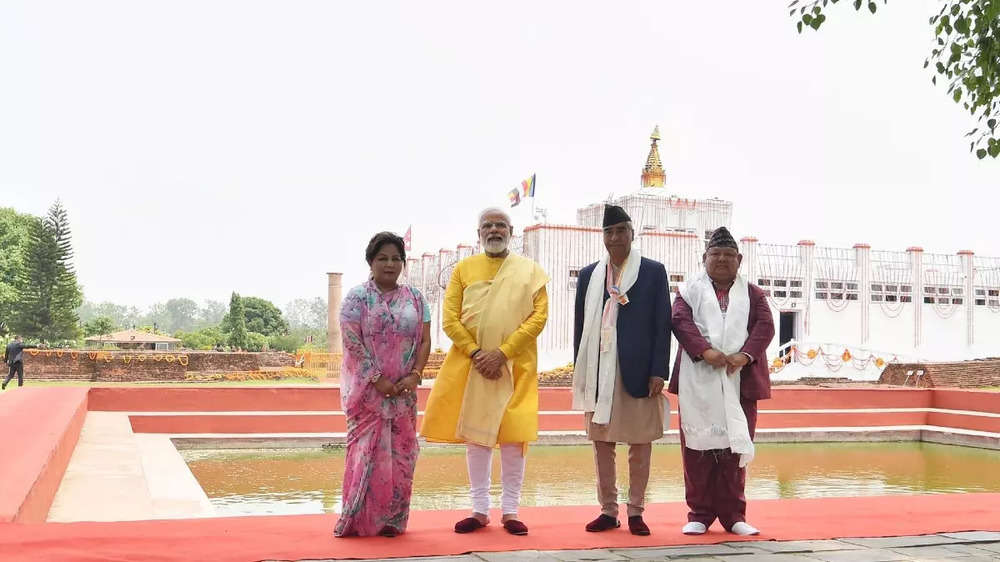 Prime Minister Narendra Modi at Maya Devi temple on the occasion of Buddha Purnima.