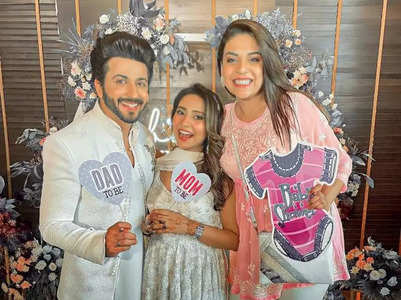 Dheeraj-Vinny twin in white at their baby shower