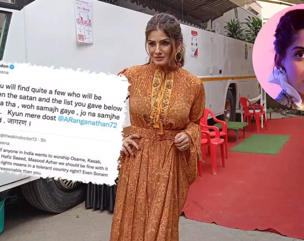 
Raveena Tandon hits back at a netizen comparing her with Sonam Kapoor for her tweet on religious tolerance
