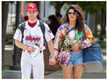
Priyanka Chopra and Nick Chopra look uber stylish as they walk hand-in-hand after a softball game in Los Angeles – See photo
