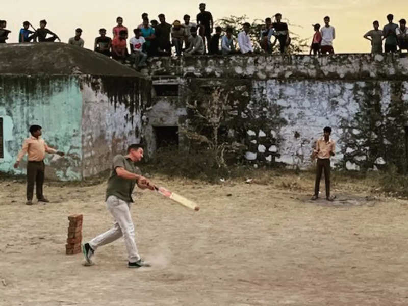 Jeremy Renner posted a picture of him playing cricket earlier today