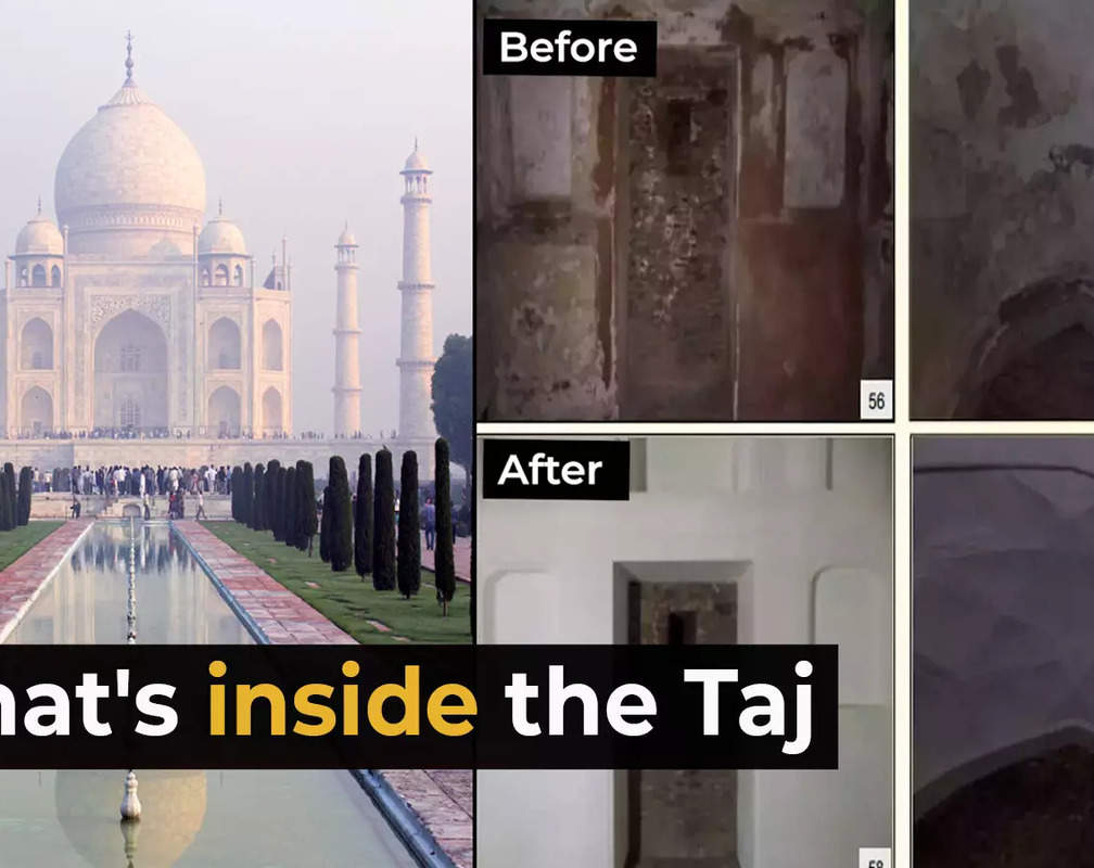 
ASI shares pictures from Taj Mahal's locked rooms amid controversy
