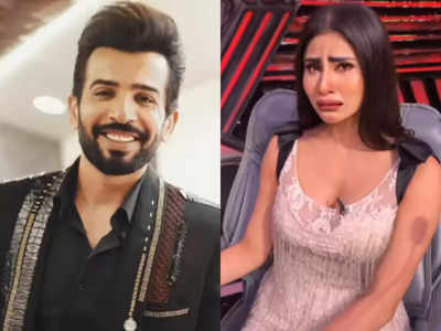 Jay Bhanushali puts a crying face filter on Mouni Roy as she talks about her 'happy marriage'; watch