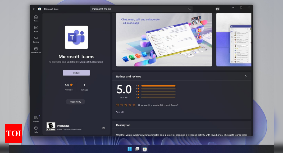 teams:  Teams app now available on Microsoft Store – Times of India