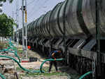 These images show how the water train quench thirst of Rajasthan's Pali district