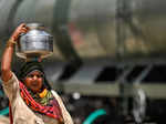 These images show how the water train quench thirst of Rajasthan's Pali district