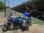 These images show how the water train quench thirst of Rajasthan's Pali district