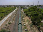 These images show how the water train quench thirst of Rajasthan's Pali district