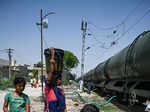 These images show how the water train quench thirst of Rajasthan's Pali district