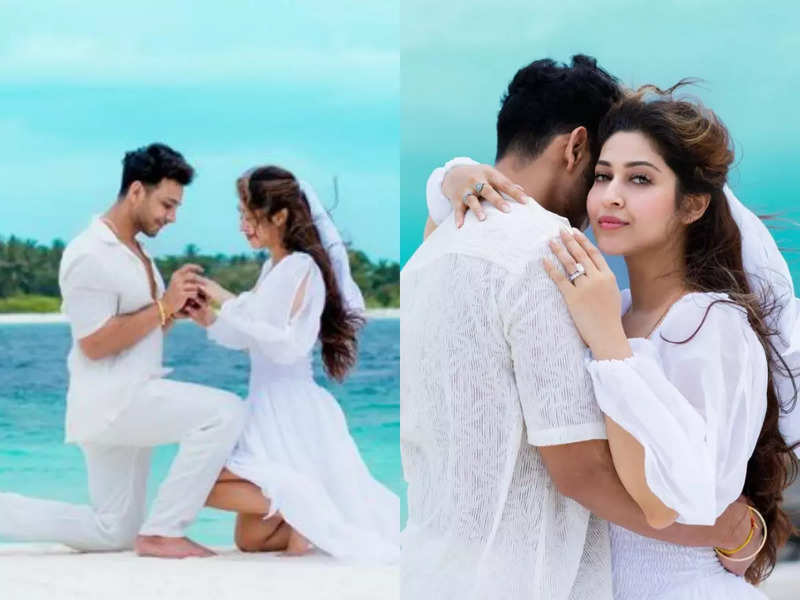 Sonarika Bhadoria gets engaged; drops dreamy photos from her beach proposal