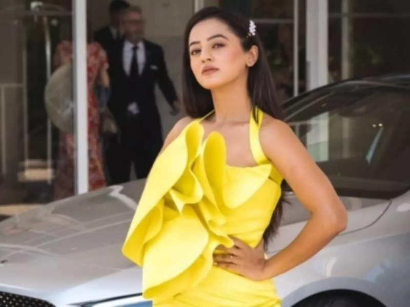 Cannes 2022: Helly Shah slips into a fiery yellow dress for her first outing at the French Riviera; see photos