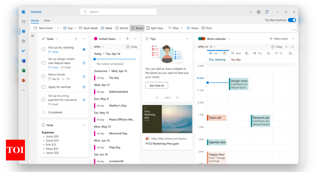 outlook:  Microsoft starts to roll out revamped Outlook beta app for Windows users – Times of India