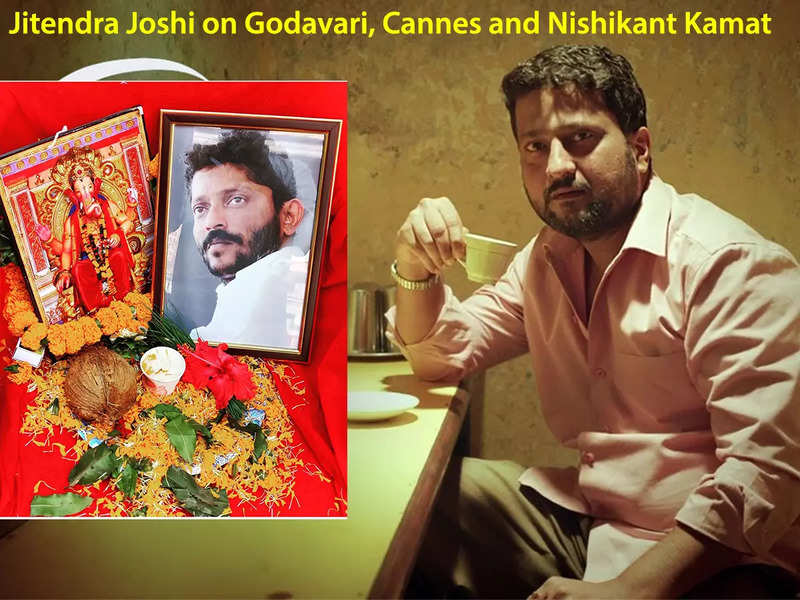 Jitendra Joshi; (inset) the photo he had posted when the shoot of Godavari started