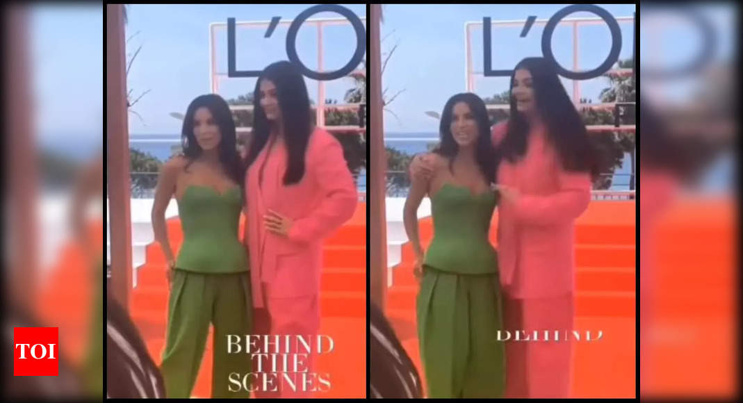 Watch: Aishwarya Rai Bachchan stuns in pink as she reunites with Eva Longoria at Cannes 2022 | Hindi Movie News