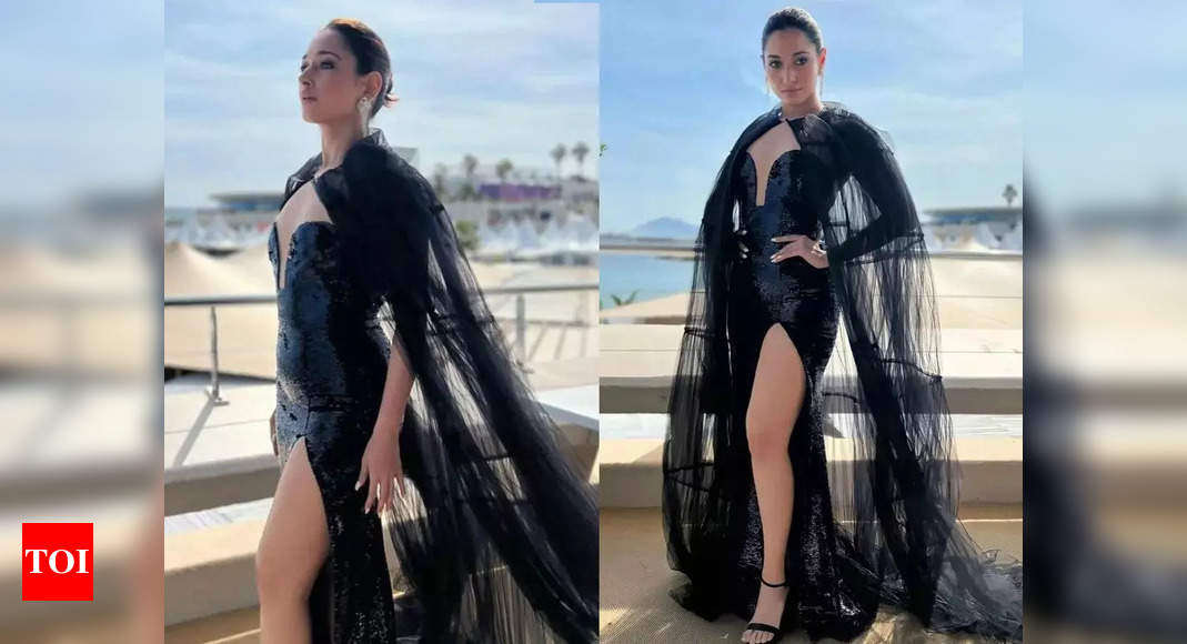 Tamannaah rocks a black gown at Cannes 2022