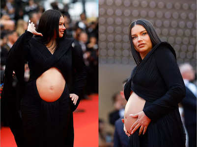 Cannes 2022: Adriana Lima bares her baby bump in Balmain