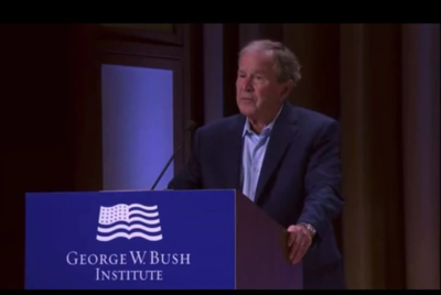 George W Bush calls Iraq war ‘unjustified, brutal’ in Ukraine speech gaffe