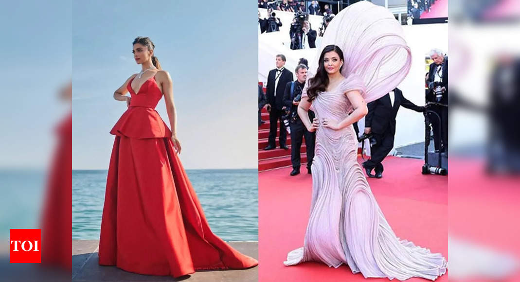 Cannes 2022 LIVE Updates: Deepika Padukone, Aishwarya Rai Bachchan mesmerise in dramatic gowns on the 75th Cannes Film Festival red carpet  – The Times of India