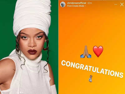 Did Chris congratulate ex-gf Rihanna?