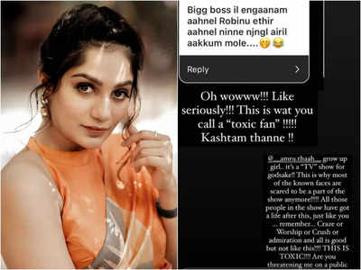 Bigg Boss Malayalam 4: Former contestant Arya hits back at a 'toxic fan' warning her; says "Grow up"