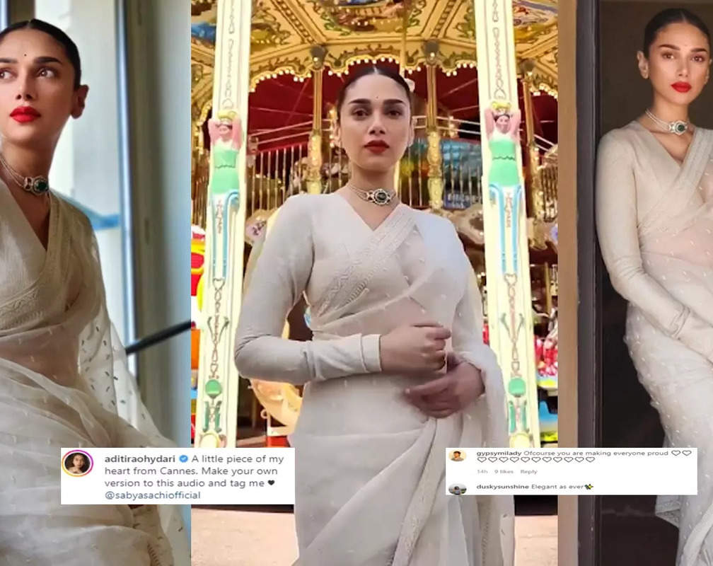
'My ammaamma would be proud', says Aditi Rao Hydari as she makes her Cannes debut in Sabyasachi saree, fans say 'elegant as ever'
