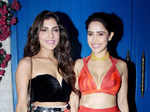 Nushrratt Bharuccha impresses the fashion police in two-piece orange outfit with a plunging neckline at her birthday party