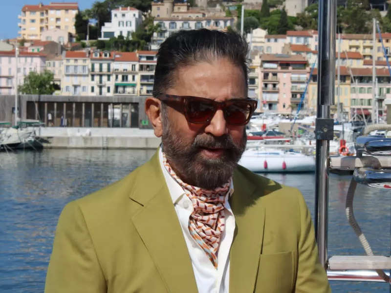 Kamal Haasan dons a stylish yellow suit for his latest appearance at the Cannes Film Festival