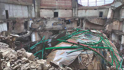 Meghalaya assembly dome caves in at dawn