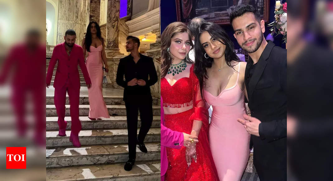 Nysa Devgan rocks a minimalistic look in a pink bodycon dress at Kanika Kapoor’s wedding reception in London – Times of India