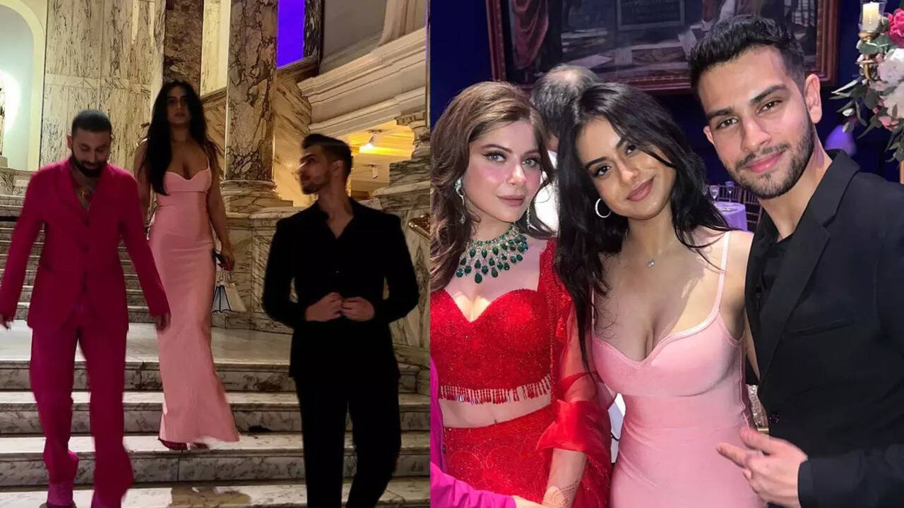 nysa devgan pink dress Ajay Devgn Daughter Pic: Nysa Devgan rocks a minimalistic look in a pink  bodycon dress at Kanika Kapoor's wedding reception in London