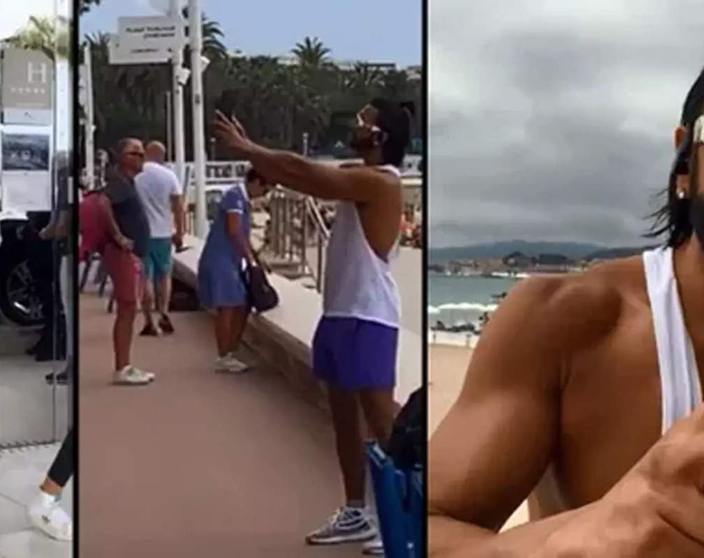 
Ranveer Singh gets trolled for wearing white vest and blue shorts at Cannes, netizens call it ‘chaddi banyan’ look
