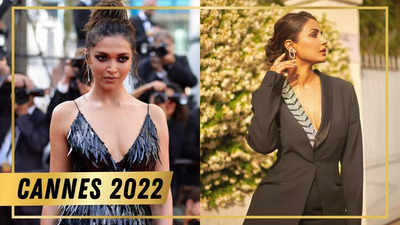 Cannes 2022: Deepika Padukone goes bold in a feathery gown; Hina Khan rocks a classic pantsuit