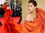 Deepika slays in an orange gown at Cannes