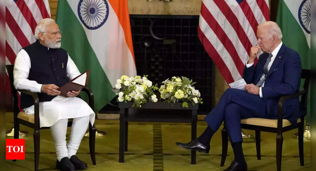Ties with US ‘partnership of trust’: PM Modi to Joe Biden | India News – Times of India