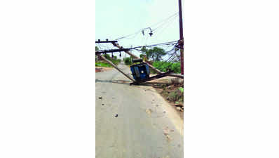 Several electricity poles damaged in dust-storm