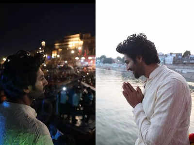 Kartik Aaryan visits Ganga Ghat in Varanasi post the success of his latest release 'Bhool Bhulaiyaa 2'