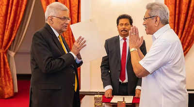 Sri Lanka PM sworn-in as finance minister