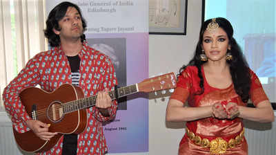 Danseuse Sohini Roychowdhury performs at the Consulate General of India in Scotland, in Edinburgh