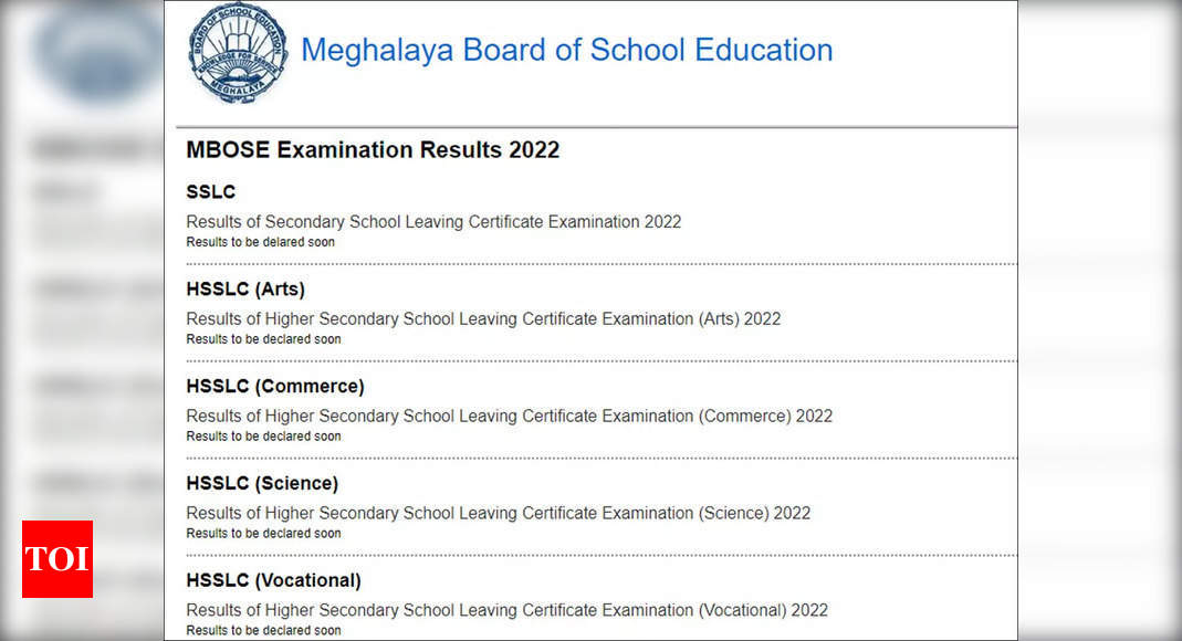 MBOSE 12th Results 2022 shortly @megresults.nic.in, check direct link here – Times of India