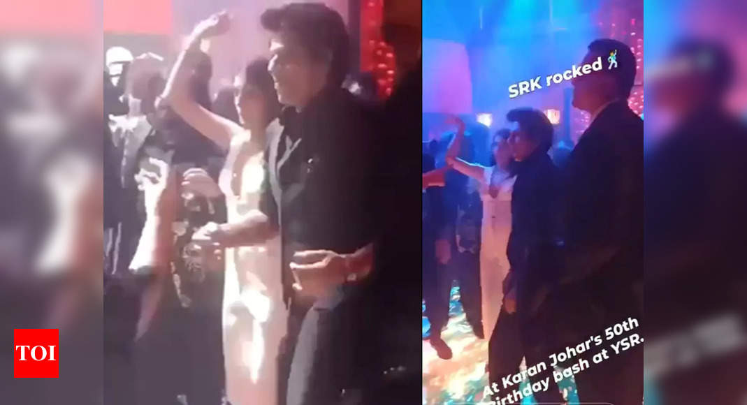 Shah Rukh Khan burns the dance floor; dances with Siddhant Chaturvedi and Navya Naveli to ‘Koi Mil Gaya’ at Karan Johar’s birthday bash- WATCH – Times of India