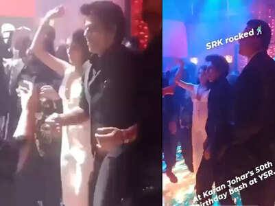 SRK burns the dance floor at KJo's party