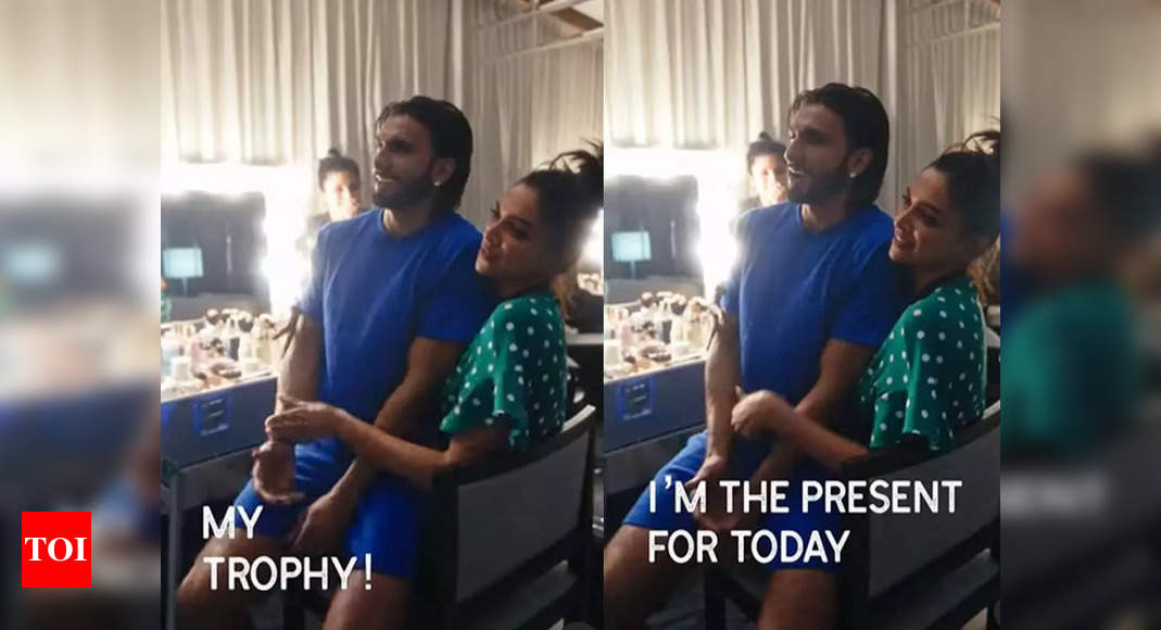 Ranveer Singh sits on Deepika Padukone’s lap; the actress calls him her ‘trophy’ – Watch the Cannes 2022 BTS video here – Times of India