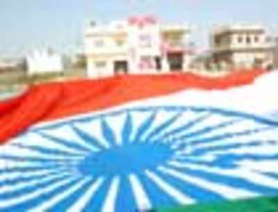 My Vibrant India celebrating Indian heritage featuring the world's largest India's flag